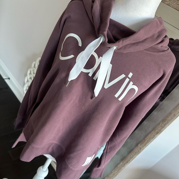 NWOT Calvin Klein Performance Funnel Neck Logo Sweat Shirt - Picture 3 of 10